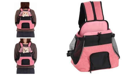 Flamingo Fronttasche Xanty Rosa Transporttasche für kleine Hunde und Welpen aus Polyester – Bild 1 von 13