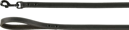 Flamingo Führleine Montana aus Leder Schwarz 130cm 20mm - 130 cm – Bild 1 von 2