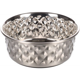 Produktbild von Flamingo Futter- und Trinknapf aus Edelstahl 1000ml 17cm Silber - 1000 ml