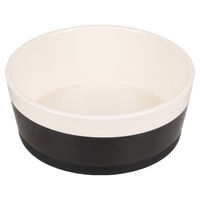 Produktbild von Flamingo Futter- und Trinknapf Duke aus Keramik weiß/schwarz 18 cm