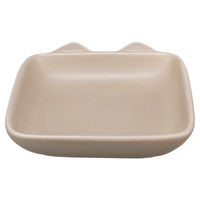 Produktbild von Flamingo Futternapf Filou quadratisch aus Keramik taupe 290 ml
