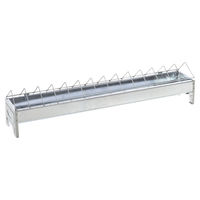 Produktbild von Flamingo Futtertrog für Geflügel Herka aus Metall Silber 73 x 13 x 15 cm
