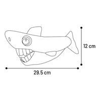 Produktbild von Flamingo Gebla Hai Hundespielzeug aus Plüsch in Blau mit Squeaker und Snackfunktion