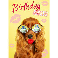 Produktbild von Flamingo Geburtstagskarte Birthday Kisses A5 aus FSC-zertifiziertem Karton