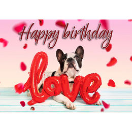 Flamingo Geburtstagskarte Happy Birthday Love Format A5 21 x 14,7 cm – Bild 1 von 1