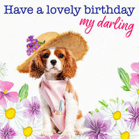 Produktbild von Flamingo Geburtstagskarte Have a lovely Birthday my Darling aus FSC-zertifiziertem Karton 13,7 x 13,7 cm