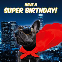 Produktbild von Flamingo Geburtstagskarte Have a super Birthday aus FSC-zertifiziertem Karton 13,7 x 13,7 cm