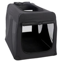 Produktbild von Flamingo Gepetto Transportbox für Hunde Schwarz Größe L aus Nylon wasserabweisend