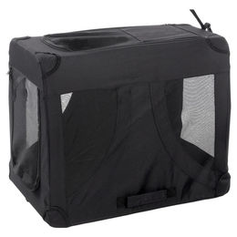 Flamingo Gepetto Transportbox für Hunde Schwarz Größe S aus wasserabweisendem Nylon – Bild 1 von 7