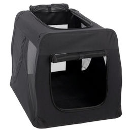 Flamingo Gepetto Transportbox für Hunde und kleine Tiere Schwarz Größe M – Bild 1 von 9