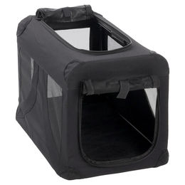 Flamingo Gepetto Transportbox für kleine Hunde in Schwarz XS aus wasserabweisendem Nylon – Bild 1 von 1
