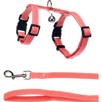 Produktbild von Flamingo Geschirr mit Leine Lomi für Kätzchen in Lachsrosa stufenlos verstellbar - 120 cm