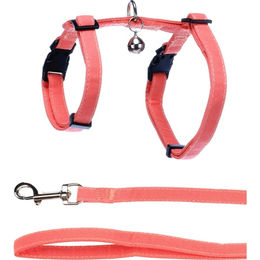 Flamingo Geschirr mit Leine Lomi für Katzen in Lachsrosa, verstellbar und robust - 110 cm – Bild 1 von 5