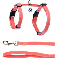 Produktbild von Flamingo Geschirr mit Leine Lomi für Katzen in Lachsrosa, verstellbar und robust - 110 cm
