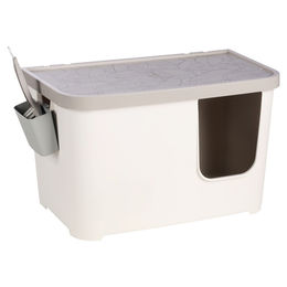 Flamingo Geschlossene Katzentoilette Haubentoilette Weiß 76 x 45 x 45 cm – Bild 1 von 1
