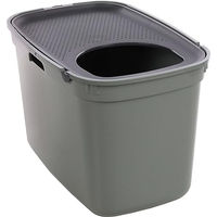 Produktbild von Flamingo Geschlossene Katzentoilette Kato Haubentoilette aus Kunststoff Olivgrün
