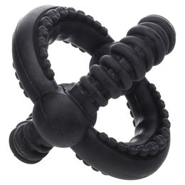 Flamingo Gladiator Cross Ball Hundespielzeug aus Gummi Schwarz – Bild 1 von 6