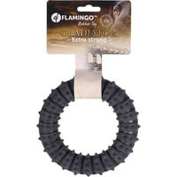 Produktbild von Flamingo Gladiator Gummiring Hundespielzeug Schwarz 15,5cm
