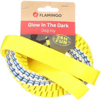 Produktbild von Flamingo Glowa Zerrseil Ring Hundespielzeug blau gelb Größe S