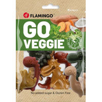 Produktbild von Flamingo Go Veggie Dinosaurier Mix Junior Funktionssnack Vegan Glutenfrei 2 x 120 g
