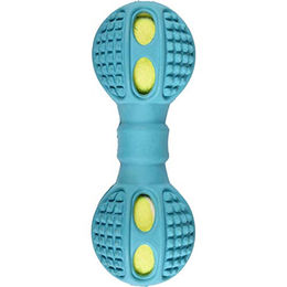 Produktbild von Flamingo Gummi Hantel Tennis Wurfspielzeug für Hunde 16 cm Blau Türkis