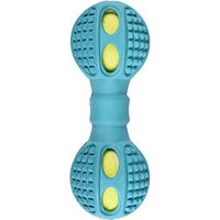 Produktbild von Flamingo Gummi Hantel Tennis Wurfspielzeug für Hunde 16 cm Blau Türkis