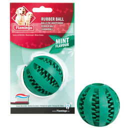 Produktbild von Flamingo Gummiball mit Minze Kauspielzeug für Hunde Grün 7 cm - 7 cm