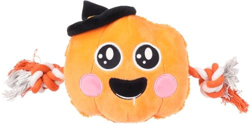 Flamingo Halloween Thatcher Kürbis Hundespielzeug aus Plüsch Orange mit Squeaker 31x9x17 cm – Bild 1 von 5