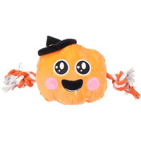 Produktbild von Flamingo Halloween Thatcher Kürbis Hundespielzeug aus Plüsch Orange mit Squeaker 31x9x17 cm