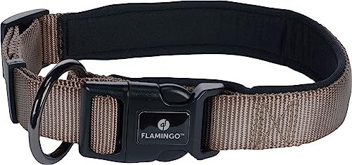 Flamingo Halsband Abbi Taupe Beige Nylon Größe M – Bild 1 von 2