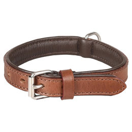 Produktbild von Flamingo Halsband Arizona aus Leder braun 26-32 cm 20 mm