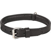 Produktbild von Flamingo Halsband Arizona aus Leder Schwarz Größe M 36-42 cm