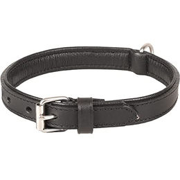 Flamingo Halsband Arizona aus Leder Schwarz S/M 30-37 cm 20 mm – Bild 1 von 2