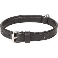 Produktbild von Flamingo Halsband Arizona aus Leder Schwarz S/M 30-37 cm 20 mm