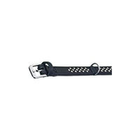 Produktbild von Flamingo Halsband Atlanta Leder Schwarz Größe M 30-38cm