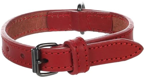 Flamingo Halsband aus Leder in Rot Größe XS – Bild 1 von 5