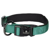 Produktbild von Flamingo Halsband aus Nylon in Dunkelgrün Größe M
