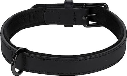 Flamingo Halsband Binti Schwarz aus Leder Größe M 36/44 cm 20 mm – Bild 1 von 2