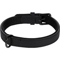 Produktbild von Flamingo Halsband Binti Schwarz aus Leder Größe M 36/44 cm 20 mm