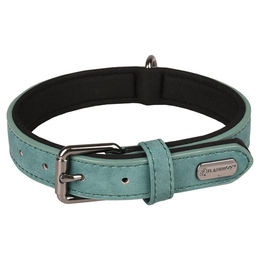 Flamingo Halsband Delu aus Kunstleder in Grün Türkis verstellbar 31-39 cm – Bild 1 von 1