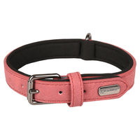 Produktbild von Flamingo Halsband Delu aus Kunstleder in Rot mit verstellbarer Größe 29-35 cm