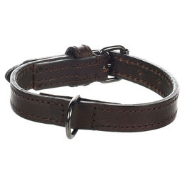 Produktbild von Flamingo Halsband Denver aus Leder braun Größe XS-S Breite 15 mm