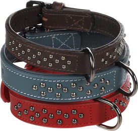Flamingo Halsband Denver mit Schmuckelementen und Nieten Rot Größe S-M 25mm – Bild 1 von 4