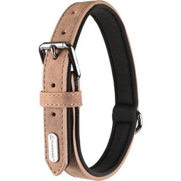 Produktbild von Flamingo Halsband für Hunde aus Kunstleder Braun Größe L 42/52cm