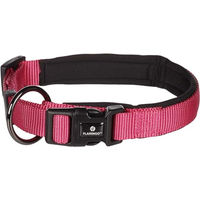 Produktbild von Flamingo Halsband für Hunde aus Nylon in Kirschrot Rosa Größe S 40-45cm