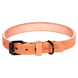 Produktbild von Flamingo Halsband Leano aus Leder in Cognac Braun 29 - 35 cm 15 mm