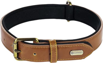 Flamingo Halsband LYABO Farbe Cognac Größe XL 47/57cm 30mm – Bild 1 von 6