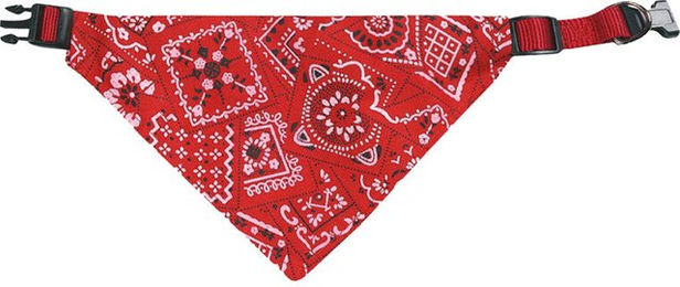 Flamingo Halsband mit Bandana aus Stoff in Rot Größe L – Bild 1 von 3
