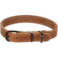 Produktbild von Flamingo Halsband Montana aus Leder in Cognac Braun Größe M