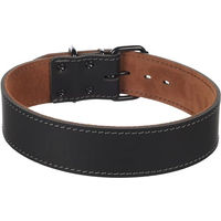 Produktbild von Flamingo Halsband Montana aus Leder in Schwarz XXL für große Rassen 58-68cm